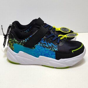 Athletic Works Light-Up Sneaker Boy 4 Bungee Laces Hook Loop Strap On/Off Switch